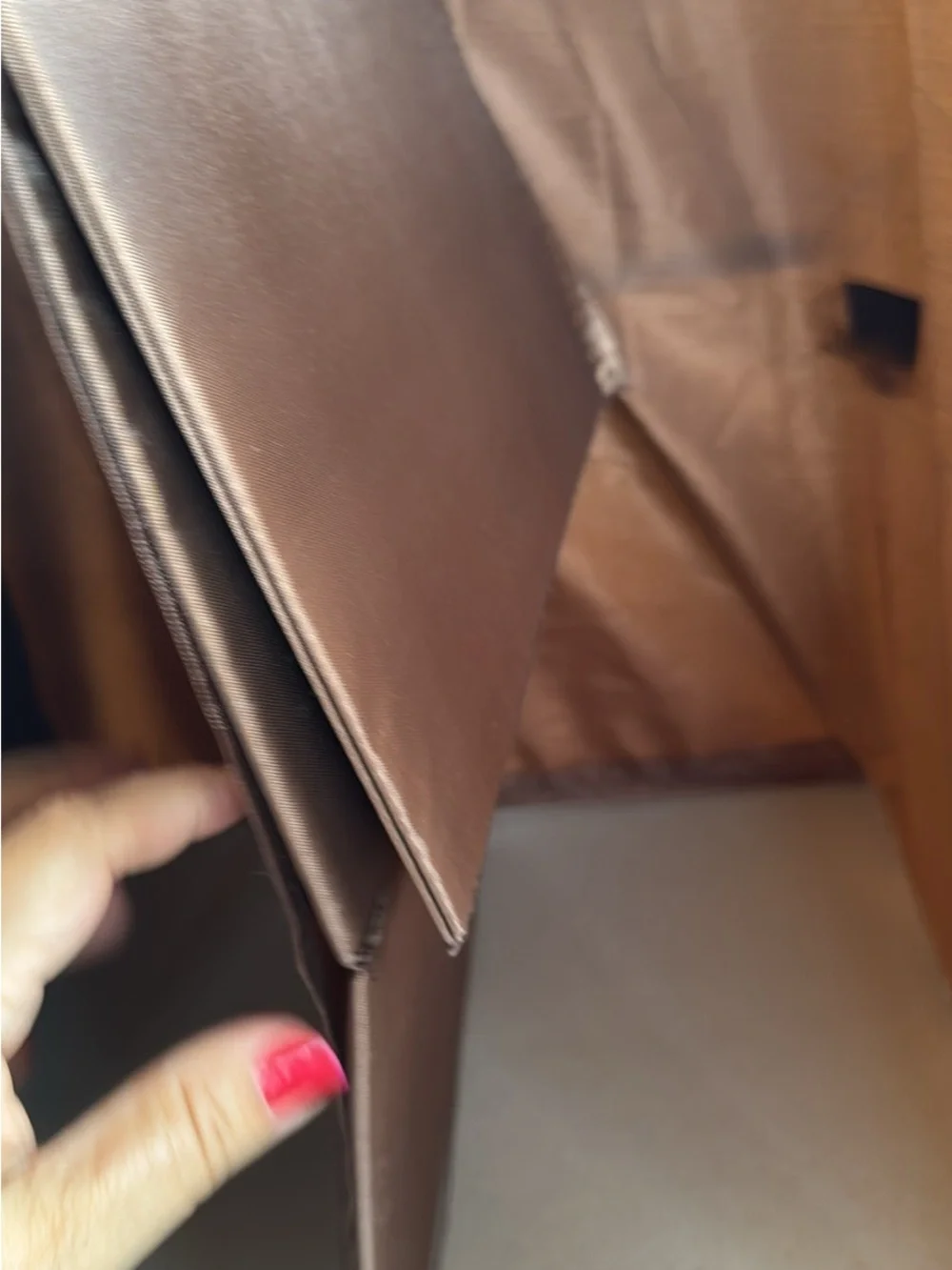 Source Unknown Brown Hanging Fabric Closet Organizer with Multiple Cubes